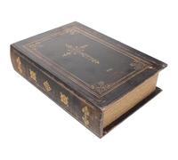 Ciieeo Boîte de Rangement Vintage en Bois de Bible Taille Moyenne Coffret Décoratif Discret pour Bijoux et Petits Objets Organiseur Secret pour Maison Bureau et Lieux de Culte