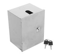 Ciieeo Boîte Étanche pour Prise Boîtier Étanche pour Prise de Protection en Acier Inoxydable Argenté Verrouillable Imperméable Montage en Saillie Zones Industrielles et Publiques