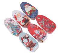 Ciieeo Boîte Noël -blanc 6pcs pour Biscuits et Friandises, Rangement Multi-usage, Motif Chic Fête, pour Party et Garçon et Filles Plusieurs styles