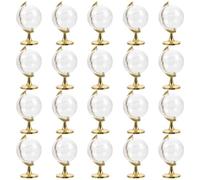 Ciieeo Boîtes à Bonbons Forme Globe Doré Lot de 20 en Plastique Étuis Créatifs et Délicats pour Stocker Petits Objets, pour Fêtes et Usage Quotidien