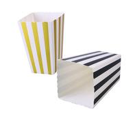 Ciieeo Boîtes De Pop-corn à Rayures Classiques 24 Pièces En Papier Et à La Compression, Contenants De Bonbons Pour Fêtes, Anniversaires Et Soirées Cinéma