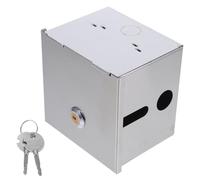 Ciieeo Boîtier Étanche pour Prises Électriques Extérieures en Acier Inoxydable 08 MM avec Serrure à Clé Croisée Montage Apparent ou Encastré Protection Anti-Infiltration pour Rues