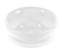 Ciieeo Bol à Ongles en Verre Cristal à Motifs Verticaux, Coupe Nail Art Multi-usage pour Poudre Acrylique, Plat Dappen Compact pour Manucure, Accessoire Pratique pour Salon et Usage