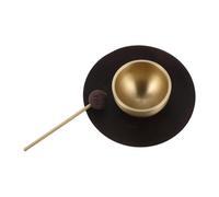 Ciieeo Bol Chantant en Laiton Mini Portable avec Maillet et Coussin, Instrument de Thérapie Sonore pour Contemplation, Yoga et Équilibre des Chakras, Ensemble Complet pour Relaxation