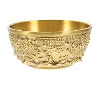 Ciieeo Bol Ornemental de Prospérité en Cuivre Doré Design Créatif, Facile à Nettoyer, pour Décoration de Bureau et Maison