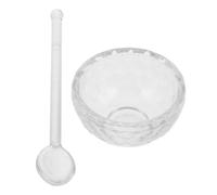 Ciieeo Bol pour Préparation Précise Mélangeur en Verre Transparent pour Masques Faciaux avec Cuillère et Observation Mélange en Salons de Beauté