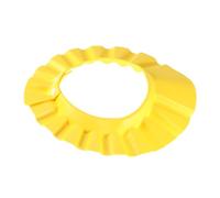Ciieeo Bonnet de Bain pour Bébé en Eva Jaune, Réglable et Confortable, Protège la Tête Oreilles Lors du Bain Coupe de Cheveux