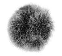 Ciieeo Bonnette Anti-vent pour Microphone Lavalier 1 Cm, Housse en Fourrure Synthétique Noire et Blanche, Filtre Anti-pop Doux, Accessoire Microphone pour Enregistrement Intérieur