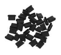 Ciieeo Bouchons Anti-poussière USB Type C Lot de 30 Pièces en Silicone Noir 30 Protège Port USB-c, Prolonge la Durée de Vie pour Smartphone et Accessoires