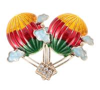 Ciieeo Boucles D’oreilles Montgolfière En Alliage Avec Pierres Colorées, Petites Puces Pour Femmes, Bijoux Fantaisie Look Ludique Et Féminin, Présent Saint-valentin