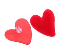 Ciieeo Boucles D’oreilles Puces en Argenté S925 Motif Cœur en Feutrine Rouge, Bijoux Minimalistes pour Femmes, Légères et Délicates, Présent Saint-valentin