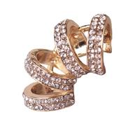 Ciieeo Boucles D'oreilles Clip Circulaire C Doré Unisexe Pince D'oreille Mode Bijou sans Trou Femme Homme Soirée Élégant