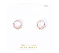 Ciieeo Boucles D'oreilles Fleurs en Argenté Léger Pétales Élégants, Accessoires pour Oreilles, Vie Quotidienne Fêtes, Design Simple et Original Couleur Aléatoire