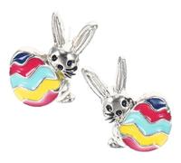 Ciieeo Boucles D'oreilles Lapin de Pâques D'œuf, Légères et Sûres, 1 Paire pour Adolescentes et Filles, Accessoire Élégant pour Fête et Quotidien, Présent Original de Printemps