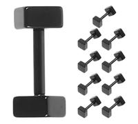 Ciieeo Boucles D'oreilles Plugs Carrées en Acier Titane pour Hommes et Femmes, Design Simple, Pack de 5 Paires Adaptées aux Tenues Formelles ou Décontractées