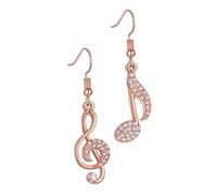Ciieeo Boucles D'oreilles pour Femmes en Alliage Or, Hypoallergéniques et Résistantes, Design Chic de Note de Musique, Accessoires Simples et Créatifs