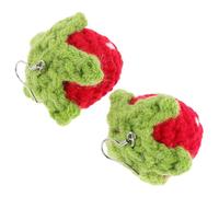 Ciieeo Boucles Oreilles Fraise Rouges Pendantes Fil pour Femme Bijoux Japonais Créatifs et Légers Accessoires Décoratifs Uniques