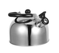 Ciieeo Bouilloire Sifflante Inox pour Cuisinière Acier Inoxydable Miroir Poignée Fond Plat Théière Compacte pour Maison et Camping