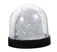 Ciieeo Boule à Neige Photo Vierge 10 Cm Plastique Noir Sublimation Cadre Photo Présents Anniversaire Saint-Valentin Noël Fête