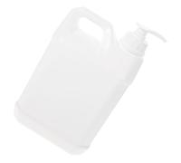 Ciieeo Bouteille Distributeur à Pompe 3l en Plastique Blanc Laiteux, Flacon Rechargeable pour Shampoing, Gel et Savonnette Liquide, Maison et Salle de Bain, Flacon Réutilisable