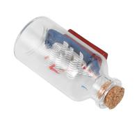 Ciieeo Bouteille Verre avec Bateau de Croisière Miniature Décorative Artisanale Unique pour Décoration de Bureau et Souvenir Thème Océan Design Élégant pour Ambiance Côtière