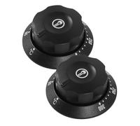 Ciieeo Boutons de Commande de Température Universels en Plastique Noir D-shape 2pcs Compatibles Four, Friteuse et Chauffe-eau, Réglage Facile de 50 à 300 ℃