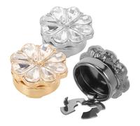 Ciieeo Boutons de Manchette en Alliage de Zinc Strass, Coffret de 3 Pièces pour Femmes, Design Élégant et Résistant Ternissement, pour Occasions Formelles et Costumes