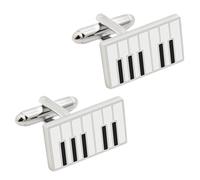 Ciieeo Boutons de Manchette en Alliage Motif Piano 1 Paire Accessoires pour Chemise Homme Fermoirs Robustes et Originaux Ornement Élégant pour Costume et Tenue Formelle