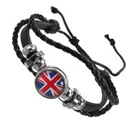 Ciieeo Bracelet de Football Tressé en Alliage Léger et Confortable, Design Créatif Drapeau National, Sport Voyages