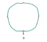Ciieeo Bracelet Ethnique en Turquoise Verte 108 Perles pour Contemplation et Yoga, Aide Pleine Conscience Portable Unisexe