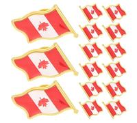 Ciieeo Broche à Châle Drapeau Canada en Fer Rouge Réutilisable et Solide, Lot de 25 Épinglettes Chic pour Accessoires Vestimentaires