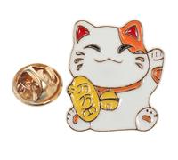 Ciieeo Broche Chat en Alliage Style Japonerie Insigne Animalier Petit Format Décoration Mode Féminine Accessoire pour Vêtements Décontractés et Robes Présent Original
