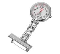 Ciieeo Broche de Montre D'infirmière Blanche en Alliage de Zinc avec Clip pour Suspendre, Style Rétro Simple, Milieu Médical et Hospitalier