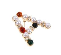 Ciieeo Broche en Alliage de Lettre A, Épingle à Poitrine Féminine Décorative, Accessoire de Vêtement Polyvalent pour Robes, Pulls et Vestes, Bijou Fantaisie Élégant pour Fêtes et Usage