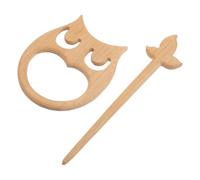 Ciieeo Broche en Bois pour Pull Femme - Épingle à Châle Décorative Animal Hibou - Broche Cardigan Bois Boucle Sécurisée pour Écharpe Robe Tenue Élégante
