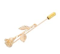 Ciieeo Broche Épingle à Cravate Homme Dorée Vintage, Petite Épinglette Fleur pour Costume, Accessoire de Col Élégant pour Chemise, Cérémonie et Tenue Formelle