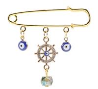 Ciieeo Broche Œil Maléfique Vintage en Alliage pour Femmes, Épingle à Châle Élégante pour Mariage et Festival, Accessoire pour Cardigan