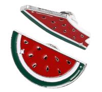 Ciieeo Broche Pastèque 2 Pièces Émail 32X16X1 CM Pince à Revers pour Femme Bijoux Fruit Décontracté