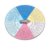 Ciieeo Broche Roue des Émotions Rotative Vintage en Métal Accessoire Rétro Compact pour Expression Sociale Broche Chromatique Colorée pour Fêtes et Réunions