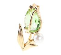 Ciieeo Broche Tulipe Élégante en Zircon Design Compact et Finition Brillante, Accessoire Noble pour Femmes Lors de Banquets et Occasions Spéciales