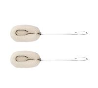 Ciieeo Brosse à Verre de Nettoyage 2 Pcs, Manche Long en Acier Inoxydable et Tête Éponge Remplaçable, pour Gobelet et Verre la Maison