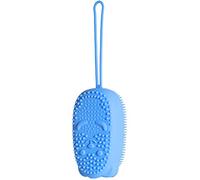 Ciieeo Brosse de Bain en Silicone Bleue pour Adultes et Garçon et Filles, Éponge Moussante Pratique pour Nettoyage Corporel, Accessoire de Bain Multifonction pour Exfoliation et Massage
