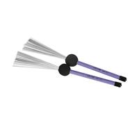 Ciieeo Brosse Métallique Télescopique pour Batterie 1 Paire, Balai en Fil D’acier Solide, Accessoire Percussion pour Jazz et Rock, Baguettes de Batterie Réglables, Couleur Violet,