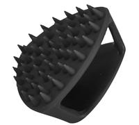Ciieeo Brosse Silicone Noire pour Barbe et Cheveux, Petite Brosse Pratique et Facile à Utiliser, Voyage des Hommes