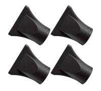 Ciieeo Buse de Coiffage Résistante à Haute Température en Plastique Nylon Noir, Lot de 4 Pièces, Embout Large de Bec de Canard pour Sèche-cheveux, Usage Professionnel en Salon Domicile