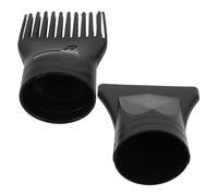 Ciieeo Buse de Concentrateur pour Sèche-cheveux 2pcs en Plastique Noir, Embout Plat Étroit avec Peigne, Compatible Salon et Voyage, Performance Économe en Énergie