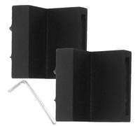 Ciieeo Butées de Porte de Grange Coulissante en Alliage D'aluminium 3 Pièces Lot de 2 Butoirs pour Rail Clé Hexagonale Arrêt Porte Réglable Anti-corrosion pour Quincaillerie