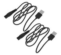 Ciieeo Câble de chargement USB pour rasoir électrique, cordon d'alimentation universel 2 pièces, connecteur 8, caoutchouc, résistance à la chaleur, pour tondeuse et épilateur, usage