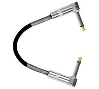 Ciieeo Câble Patch pour Guitare 6,35 Mm Câble Pédale Guitare Bruit Solide en Pvc et Métal pour Instruments de Musique Noir