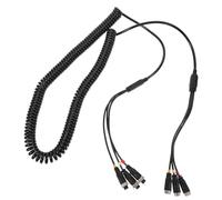 Ciieeo Câble Rallonge pour Caméra de Recul 4 Broches Noir Compatible Remorque Installation Plug And Play Performance Longue Distance en Alliage et Plastique